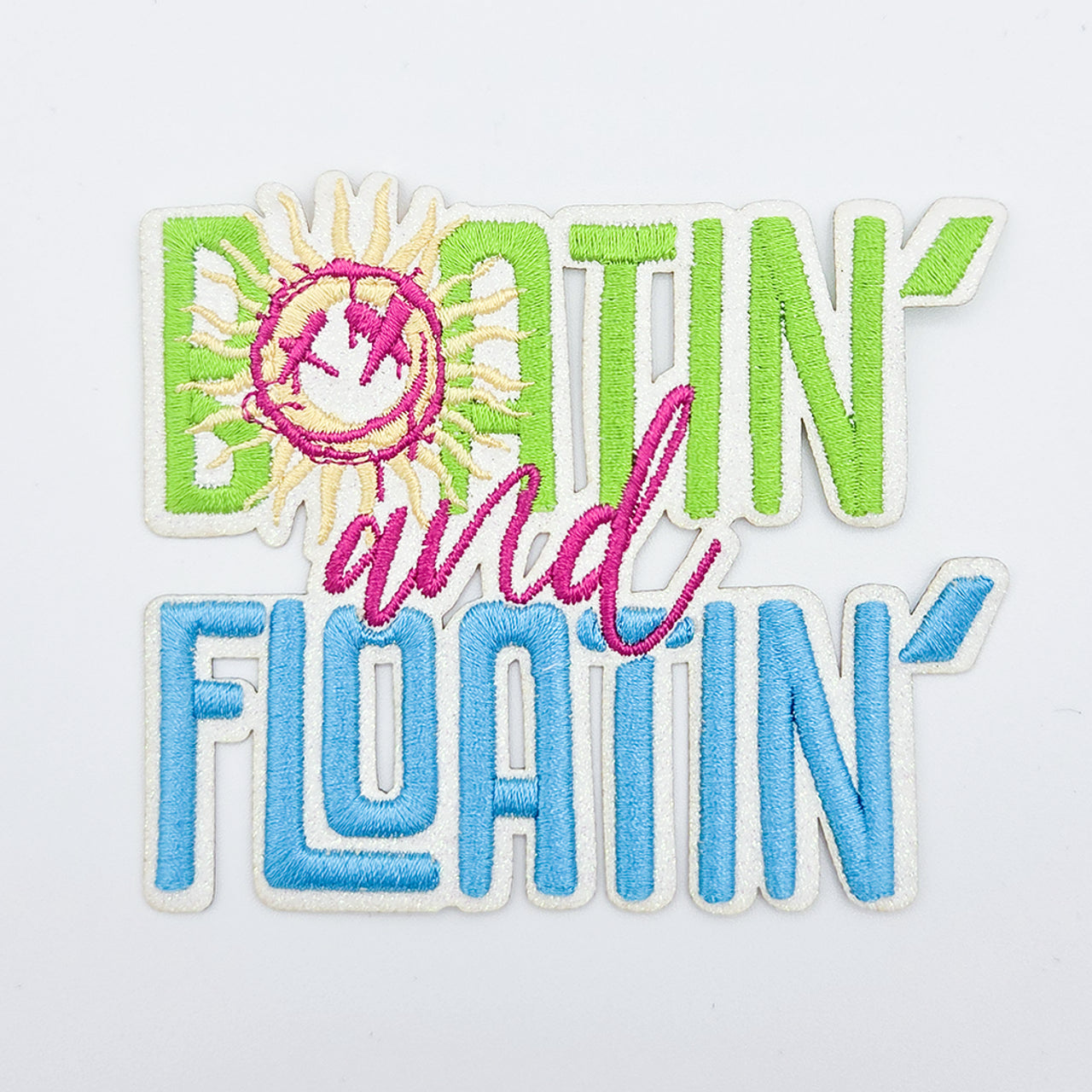 Boatin' and Floatin' LARGE Embroidered HAT/POCKET Patch