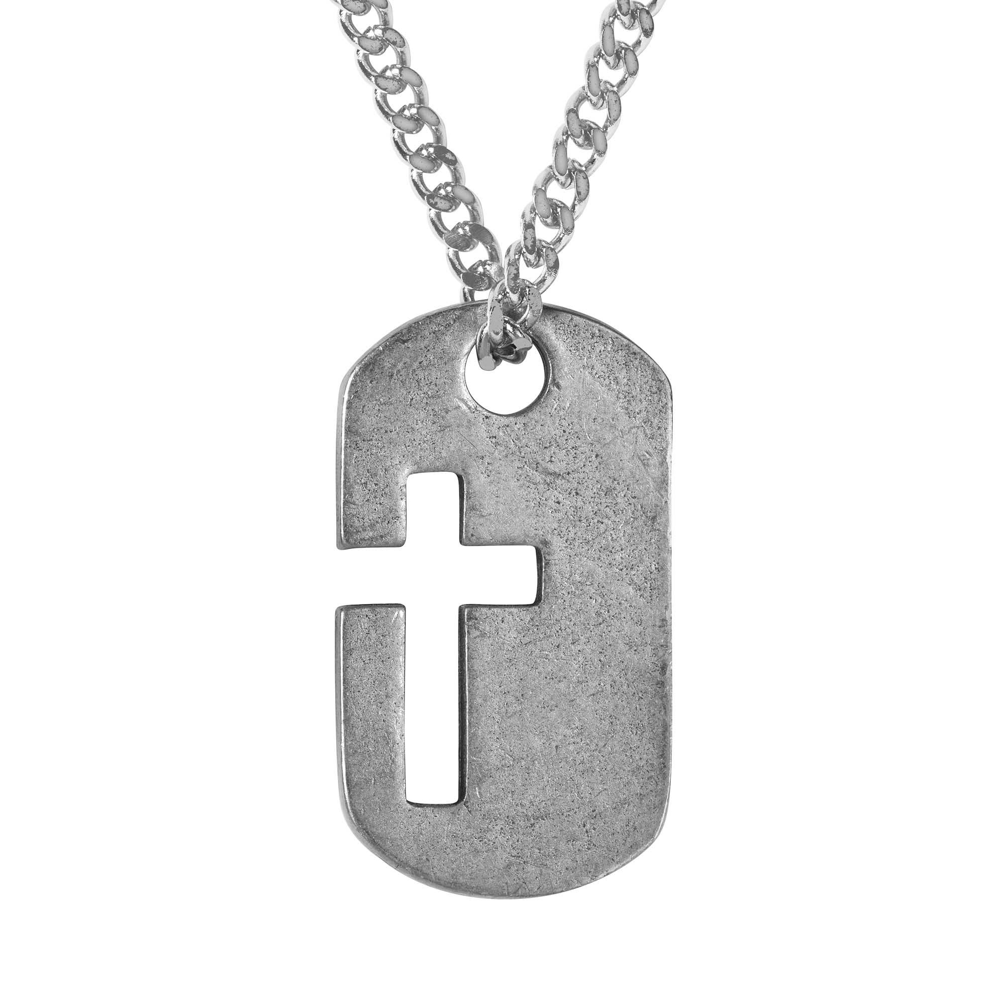 Dogtag Cross Necklace