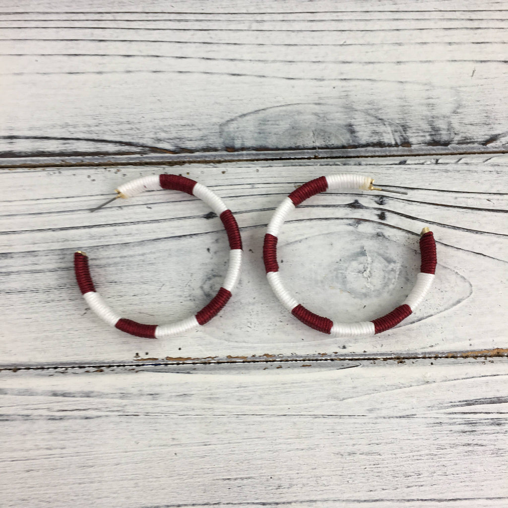 Threaded Hoop Earrings