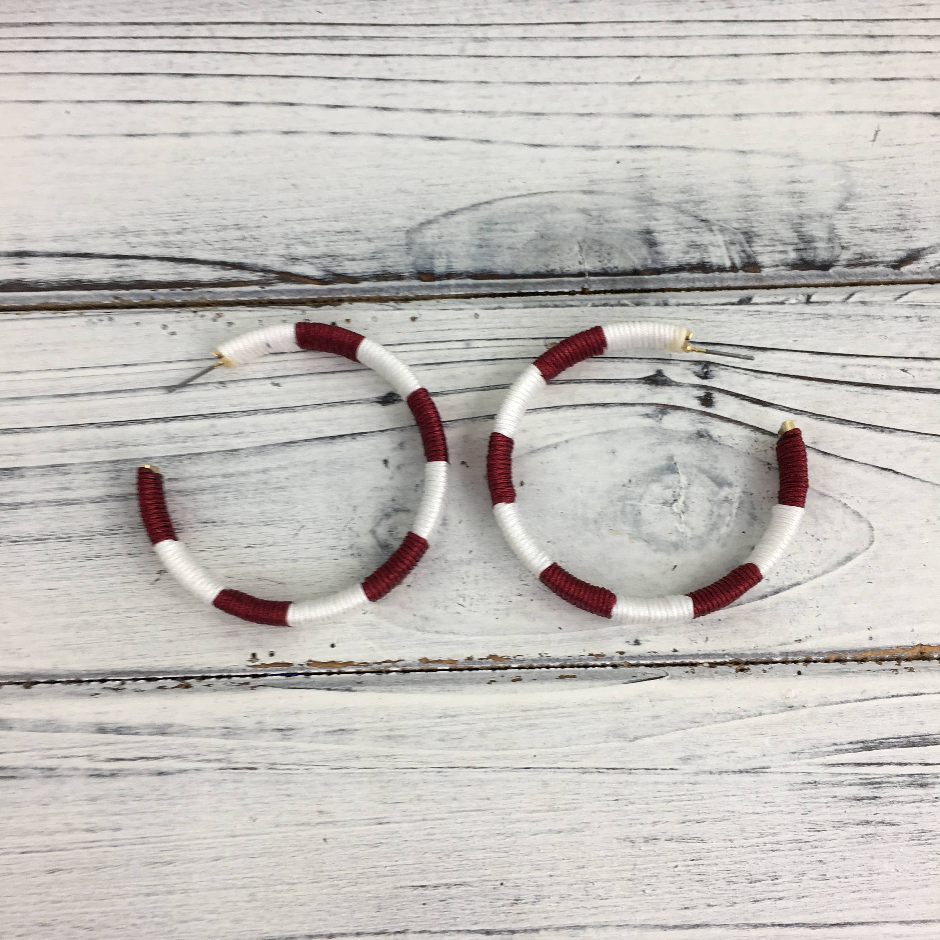 Threaded Hoop Earrings
