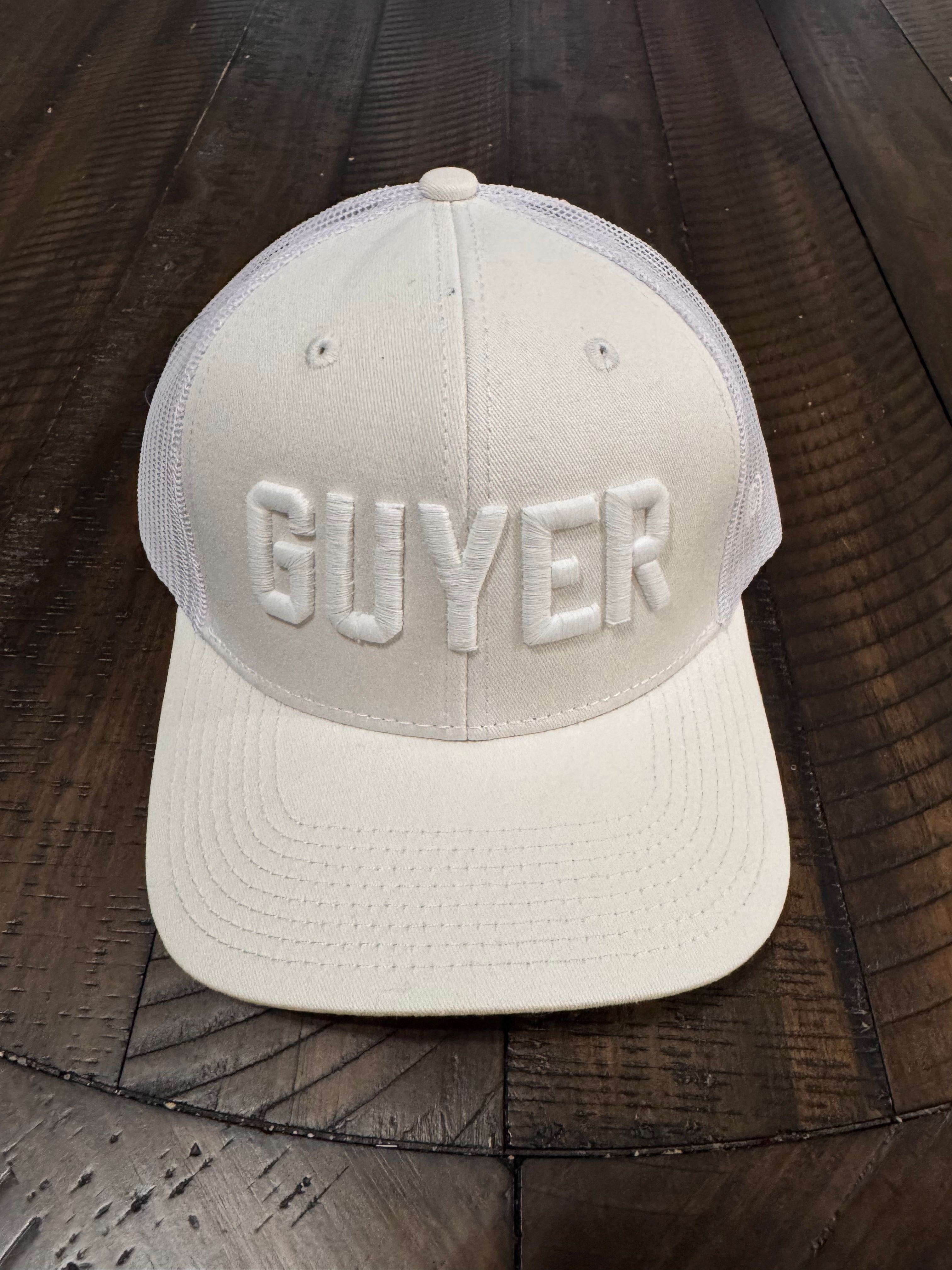 GUYER Trucker Hats - White Out
